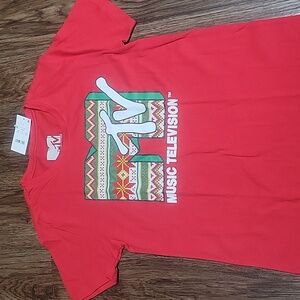 Retro MTV Christmas Shirt Size Small NWT
